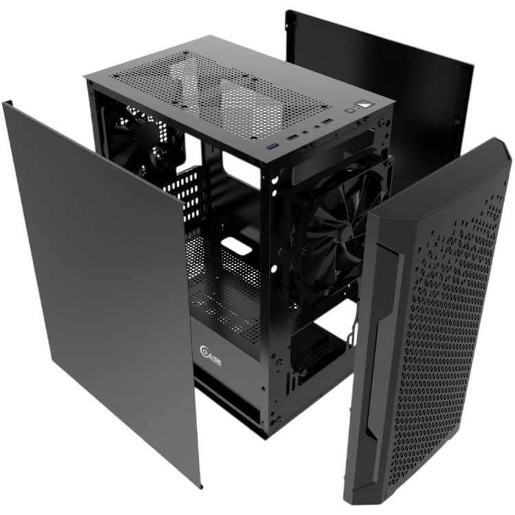 Компьютерный корпус Powercase Mistral Micro Z2B SI Black (CMIMZB-F2SI)