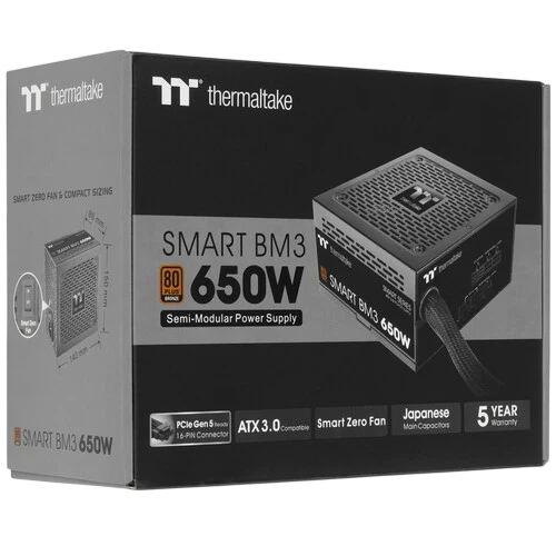 Блок питания Thermaltake 650W Smart BM3 0550 (PS-SPD-0650MNFABE-3) 16 Pin (PCIe 5.0 Connector Cable Details)