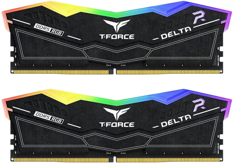 Оперативная память 32 Gb 6000 MHz Team Group T-FORCE DELTA RGB Black (FF3D532G6000HC28ADC01)