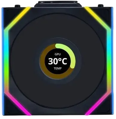 Комплект вентиляторов для корпуса Lian Li UNI FAN SL WIRELESS LCD 120 ARGB Black (G99.12SLLCD1W3B.R0)