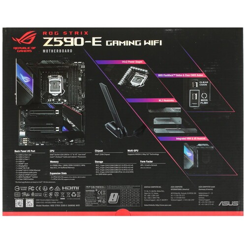 Материнская плата ASUS ROG STRIX Z590-E GAMING WIFI