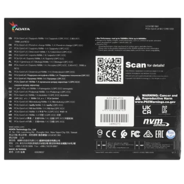 Твердотельный накопитель ADATA XPG 4000 Gb LEGEND 960 (ALEG-960-4TCS)