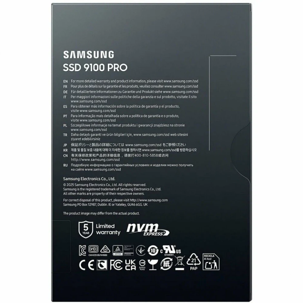 Твердотельный накопитель Samsung 1000 Gb 9100 PRO (MZ-VAP1T0AM)