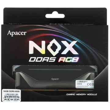 Оперативная память 16 Gb 6000 MHz Apacer NOX RGB Black (AH5U16G60C622NBAA-1)