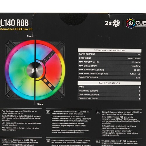 Вентилятор для корпуса Corsair iCUE QL140 RGB CO-9050100-WW