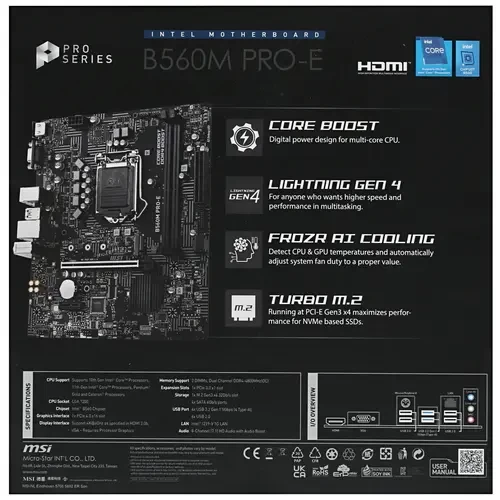 Материнская плата MSI B560M PRO-E