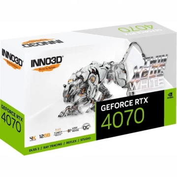Видеокарта INNO3D (N40702-126XX-185252W) GeForce RTX 4070 12GB TWIN X2 OC WHITE