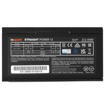 Блок питания Be Quiet! 1000W STRAIGHT POWER 12 BN338 16 Pin (PCIe 5.0 Connector Cable Details)
