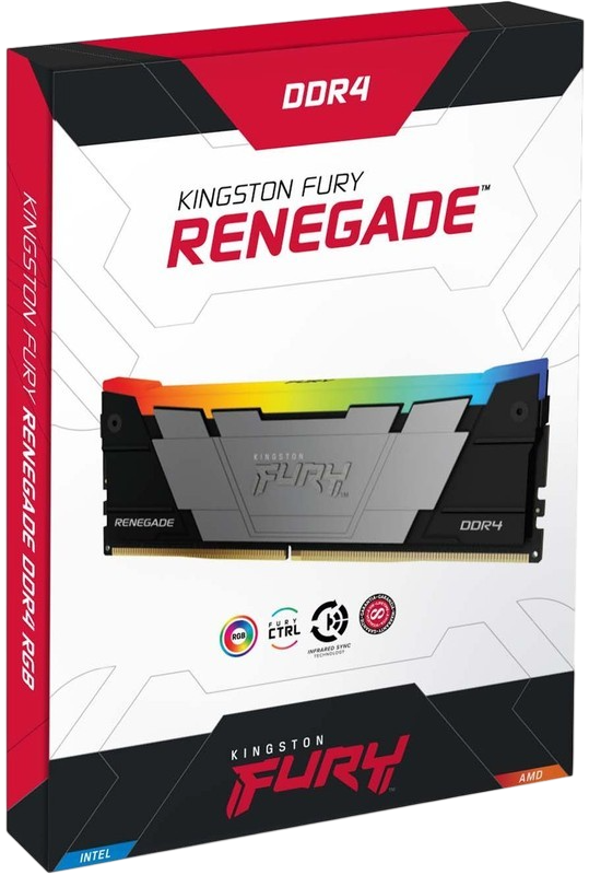 Оперативная память 16 Gb 3200 MHz Kingston FURY Renegade RGB Black XMP (KF432C16RB12A/16)