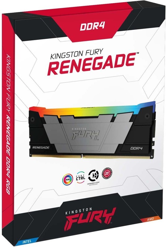 Оперативная память 16 Gb 3200 MHz Kingston FURY Renegade RGB Black XMP (KF432C16RB12A/16)