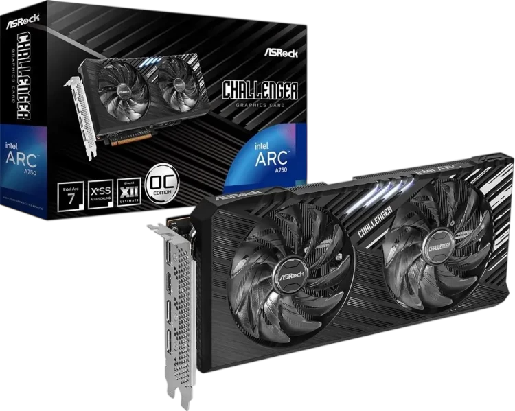 Видеокарта ASRock (A750 CL SE 8GO) Intel Arc A750 8GB Challenger SE OC