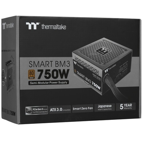 Блок питания Thermaltake 750W Smart BM3 0550 (PS-SPD-0750MNFABE-3) 16 Pin (PCIe 5.0 Connector Cable Details)