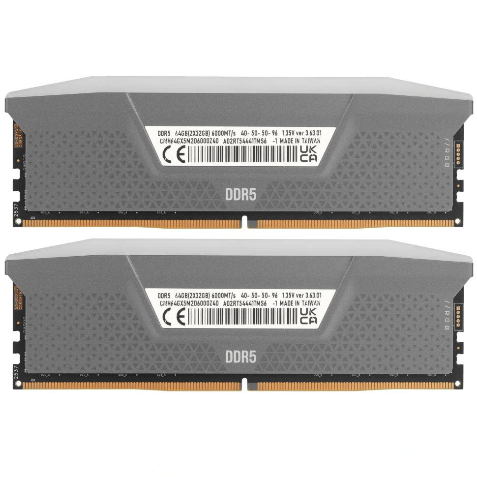 Оперативная память 64 Gb 6000 MHz Corsair VENGEANCE RGB (CMH64GX5M2D6000Z40)