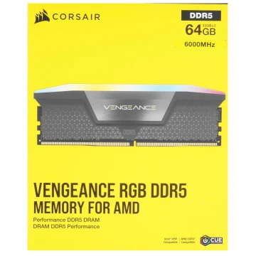 Оперативная память 64 Gb 6000 MHz Corsair VENGEANCE RGB (CMH64GX5M2D6000Z40)