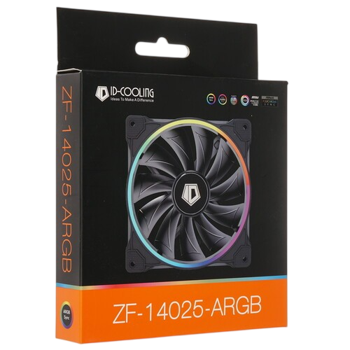 Вентилятор для корпуса ID-COOLING ZF-14025-ARGB Black