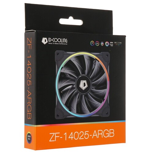 Вентилятор для корпуса ID-COOLING ZF-14025-ARGB Black