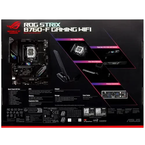 Материнская плата ASUS ROG STRIX B760-F GAMING WIFI (90MB1CT0-M1EAY0)