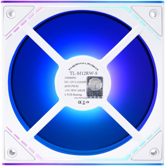Вентилятор для корпуса Thermalright TL-M12RW-S Reverse ARGB White (TRTLM12RWS)