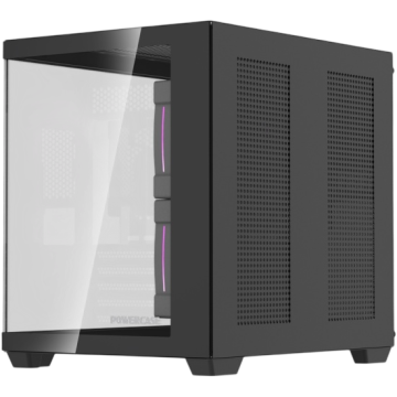 Компьютерный корпус Powercase Vision Micro M5CB TG ARGB Black (CVMM5CHB-A3)