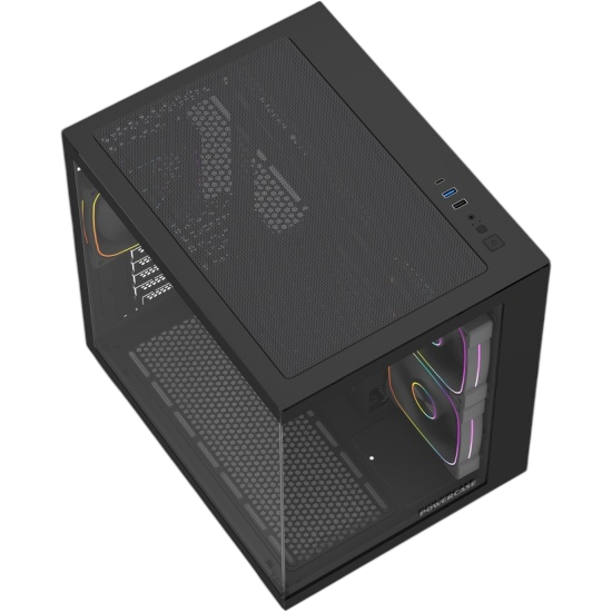 Компьютерный корпус Powercase Vision Micro M5CB TG ARGB Black (CVMM5CHB-A3)
