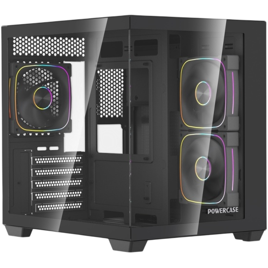 Компьютерный корпус Powercase Vision Micro M5CB TG ARGB Black (CVMM5CHB-A3)