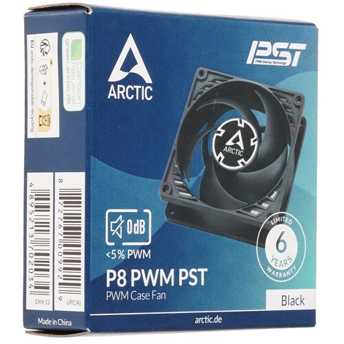 Вентилятор для корпуса Arctic Cooling ARCTIC P8 PWM PST Black/Black ACFAN00150A