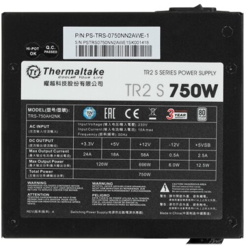 Блок питания Thermaltake 750W TR2 S 750 TRS-750AH2NK (PS-TRS-0750NN2AWE-1)