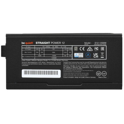 Блок питания Be Quiet! 1200W STRAIGHT POWER 12 BN339 16 Pin (PCIe 5.0 Connector Cable Details)
