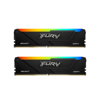 Оперативная память 32 Gb 3200 MHz Kingston FURY Beast RGB Black (KF432C16BB2AK2/32)