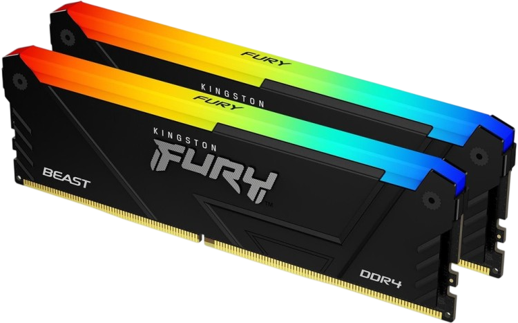 Оперативная память 32 Gb 3200 MHz Kingston FURY Beast RGB Black (KF432C16BB2AK2/32)
