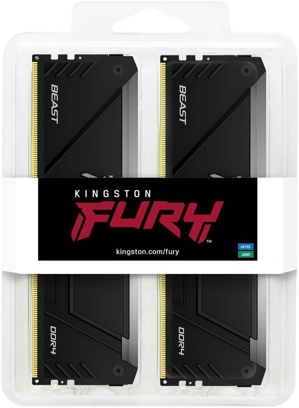 Оперативная память 32 Gb 3200 MHz Kingston FURY Beast RGB Black (KF432C16BB2AK2/32)