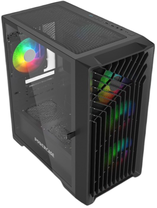 Компьютерный корпус Powercase MISTRAL Micro X4B TG Black (CMMXB-L4)