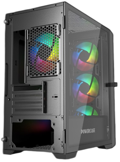 Компьютерный корпус Powercase MISTRAL Micro X4B TG Black (CMMXB-L4)