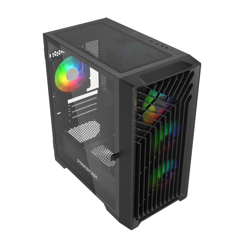 Компьютерный корпус Powercase MISTRAL Micro X4B TG Black (CMMXB-L4)