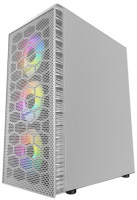 Компьютерный корпус Powercase Mistral MESH Z4С TG LED White (CMIZ4CW-L4)