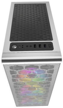 Компьютерный корпус Powercase Mistral MESH Z4С TG LED White (CMIZ4CW-L4)