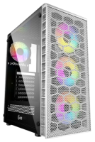 Компьютерный корпус Powercase Mistral MESH Z4С TG LED White (CMIZ4CW-L4)