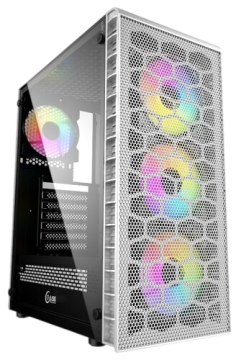 Компьютерный корпус Powercase Mistral MESH Z4С TG LED White (CMIZ4CW-L4)
