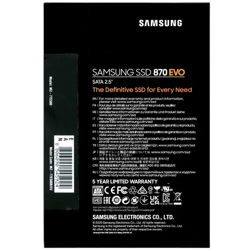 Твердотельный накопитель Samsung 500 Gb 870 EVO (MZ-77E500B/EU)