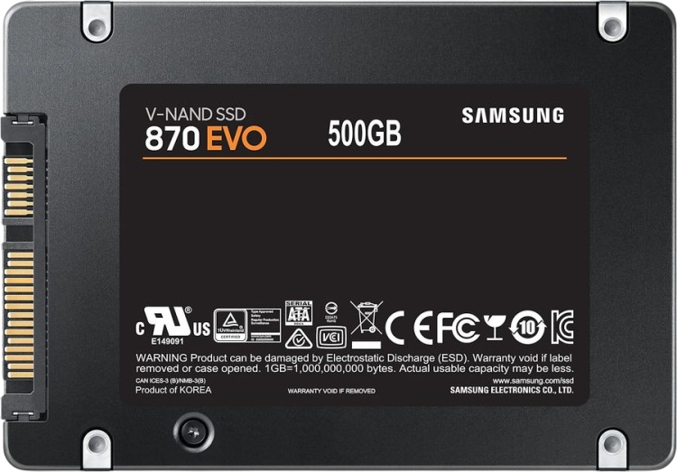 Твердотельный накопитель Samsung 500 Gb 870 EVO (MZ-77E500B/EU)