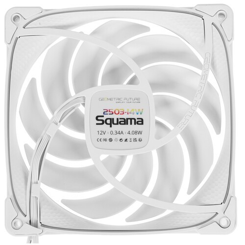 Вентилятор для корпуса Geometric Future Squama 2503W-14 Single Pack ARGB White (1F2503W114000)