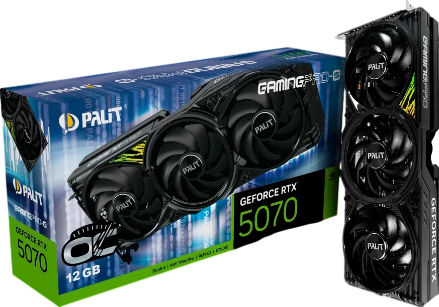 Видеокарта Palit (NE75070T19K9-GB2050U) GeForce RTX 5070 12GB GAMINGPRO-S OC