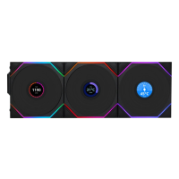 Комплект вентиляторов для корпуса Lian Li UNI FAN TL WIRELESS LCD 120 12TLLCD1W3B ARGB Black (G99.12TLLCD1W3B.R0)