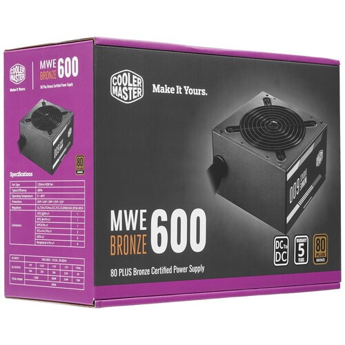 Блок питания Cooler Master 600W MWE Bronze V2 600 MPE-6001-ACAAB-EU