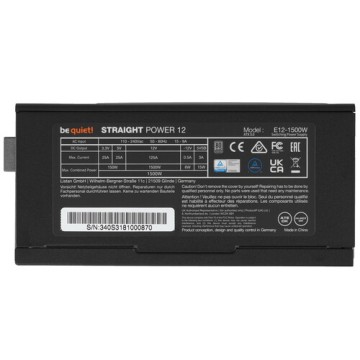 Блок питания Be Quiet! 1500W STRAIGHT POWER 12 BN340 16 Pin (PCIe 5.0 Connector Cable Details)