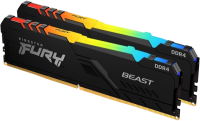 Оперативная память 64 Gb 3200 MHz Kingston FURY Beast RGB Black (KF432C16BB2AK2/64)