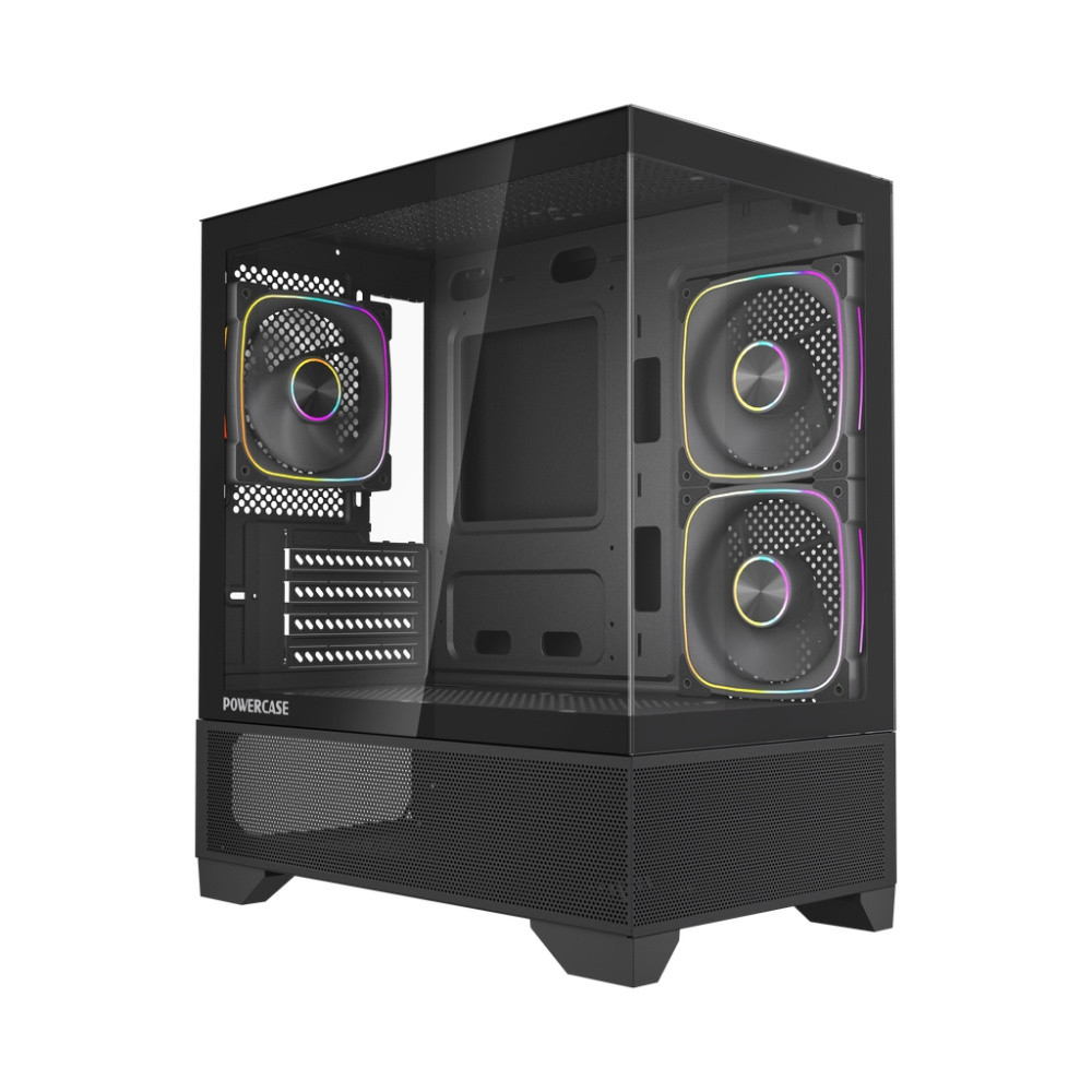 Компьютерный корпус Powercase Vision Micro M4B TG ARGB Black (CVMM4B-A3)