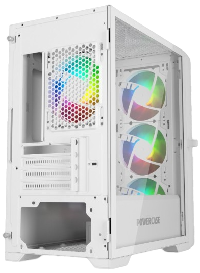 Компьютерный корпус Powercase MISTRAL Micro X4W TG White (CMMXW-L4)