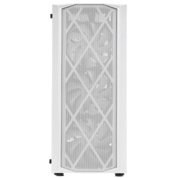 Компьютерный корпус Powercase RHOMBUS MESH X4 TG LED White (CMRMW-L4)