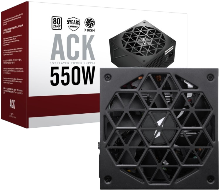 Блок питания 1STPLAYER 550W ACK Black (HA-550AC1)